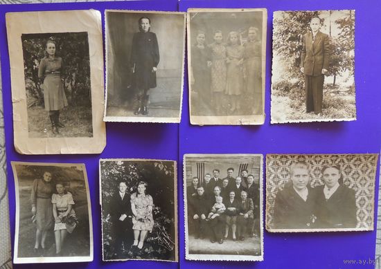 Фото "Деревня", Слонимщина, 1940-1950-е гг., 8 шт.