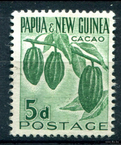 Британские колонии - Папуа Новая Гвинея - 1952/60г. - ландшафты, виды, местные мотивы, 5 P - 1 марка - гашёная [Mi 9]. #3-WB-90-A-1