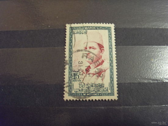 Французская колония Марокко султан номинал 15 (3-3)