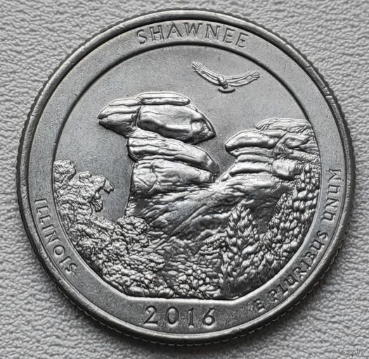 США 25 центов (квотер) 2016 Р Shawnee Illinois
