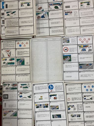 Карточки с заданиями ПДД из СССР. 68 штук.