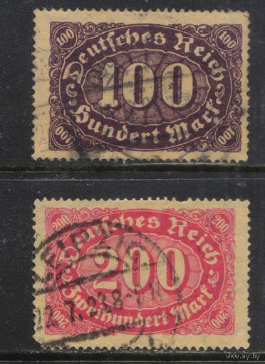 Германия Респ 1922 Инфляция Номиналы Большой формат ВЗ1 #219-20