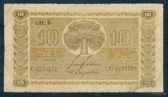 Финляндия, 10 марок 1939 год.