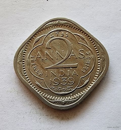 Индия - Британская 2 анны, 1939