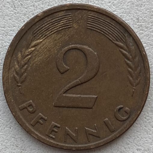 Германия 2 пфеннига 1962 г. J