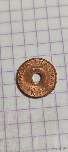 Филиппины 5 сентимо 2012