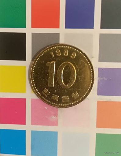 Южная корея 10 вон 1989