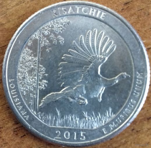 США 25 центов (квотер) 2015 г. Р. Парк Кисачи, Луизиана