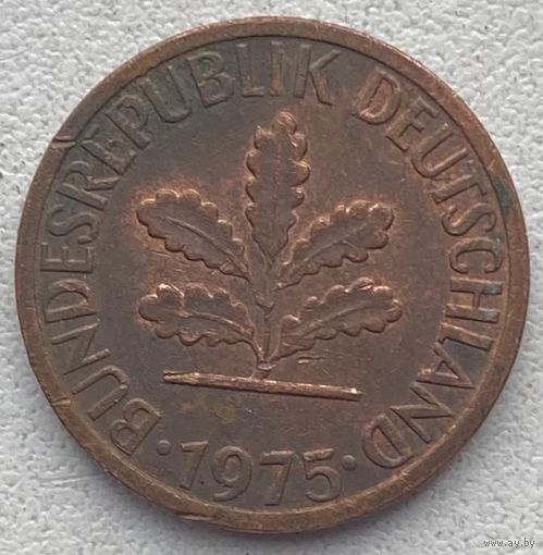 Германия 1 пфенниг 1975 г. F