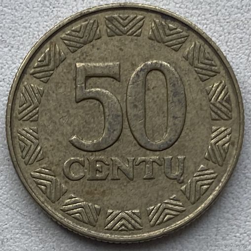 Литва 50 центов 2000 г.