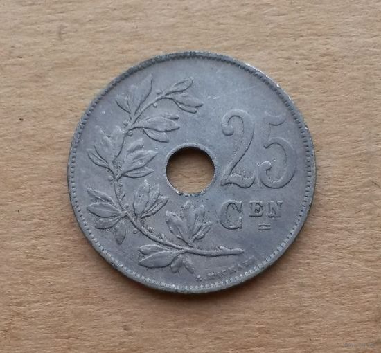 Бельгия, 25 сантимов 1922 г., легенда на фламандском языке