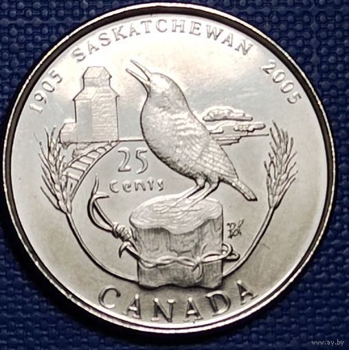 Канада 25 центов 2005 г. 100 лет провинции Саскачеван.