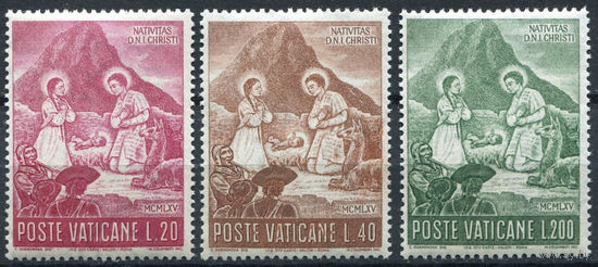 Ватикан 1965 ** Рождество, серия 3 марки