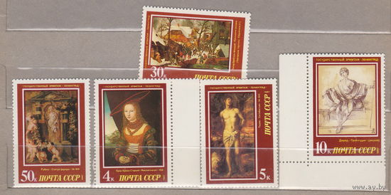 Искусство Живопись Европейское искусство в Эрмитаже СССР 1987 год лот 55 (4) ЧИСТАЯ ПОЛНАЯ СЕРИЯ