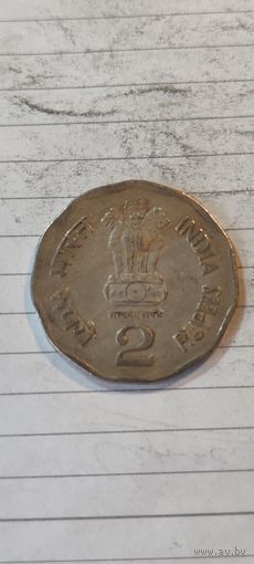 Индия 2 рупий 2000
