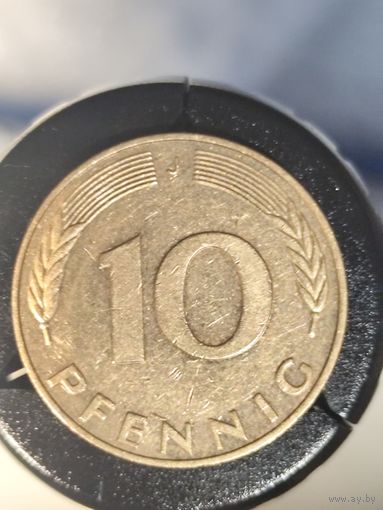 Германия 10 пфеннигов 1991 J          -1-