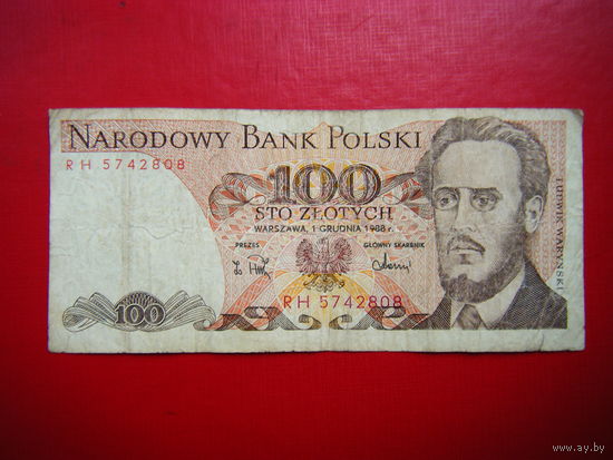 100 злотых 1988г.