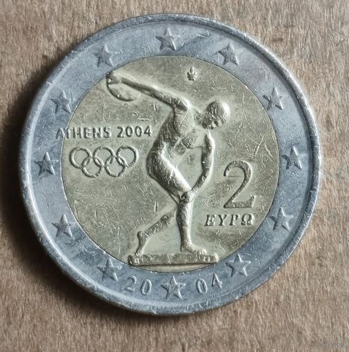 Греция 2 евро , XXVIII летние Олимпийские Игры, Афины 2004 г., KM# 209