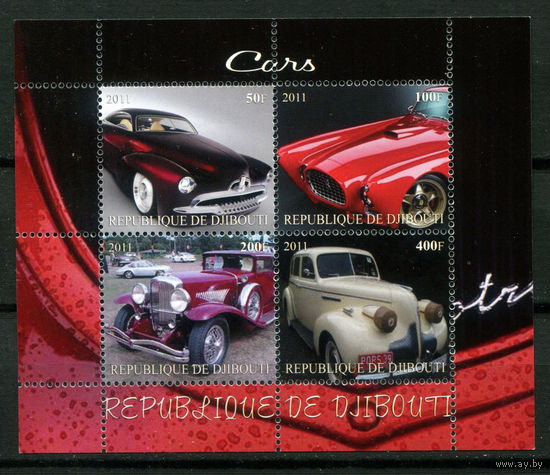 Джибути - 2011г. - Автомобили - MNH - 1 малый лист