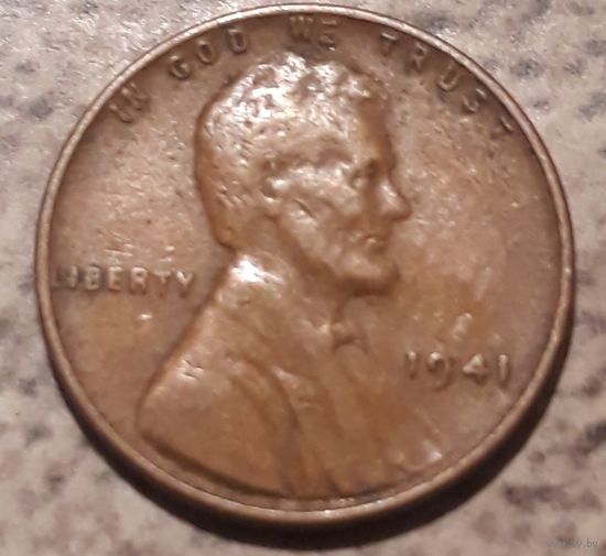 1 цент 1941 США  МД Филадельфия