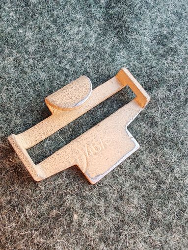 Зацеп позднего/тропического поясного ремня под пряжку ГМУ. Алюминий. Вермахт.