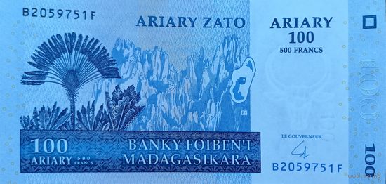 Werty71 Мадагаскар 100 ариари 2004 UNC банкнота