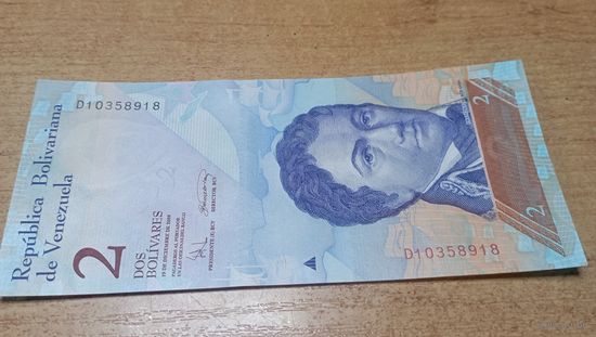 2 боливара 19,12, 2008 года Венесуэлы **8918