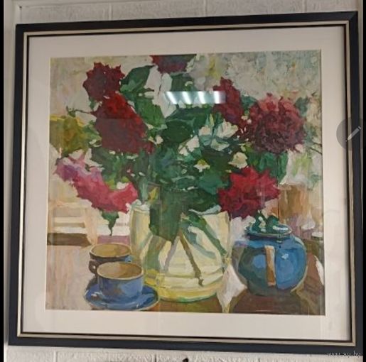 Картина живопись акварель Максимцов К.И., по ошибке говорят Максимцев, с рубля