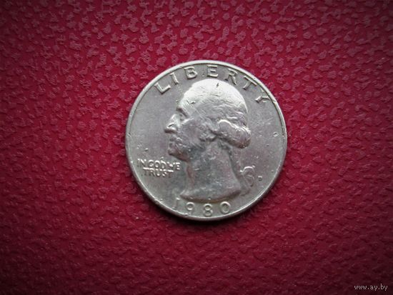 КВОТЕР 25 центов США 1980г.