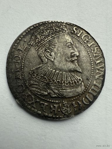 Аукцион с 1 рубля!6 грошей 1596 Сигизмунд 3 Распродажа коллекции!