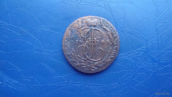 2 копейки 1764 мм перечекан (4925)