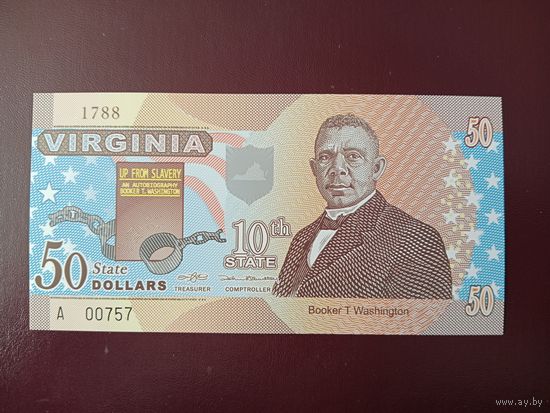 Штат Виргиния 50 долларов UNC