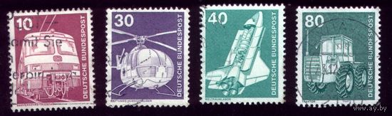 4 марки 1975 год Германия 847,849-850,853