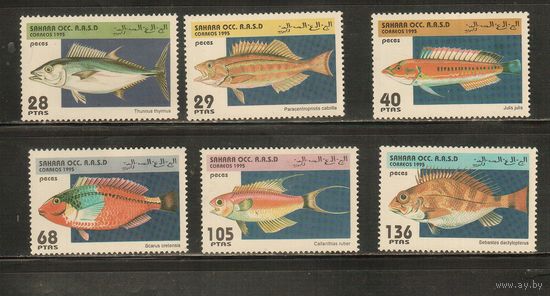 Сахара Западная-1995(Мих.) , **   ,  Морская фауна, Рыбы (полная серия)