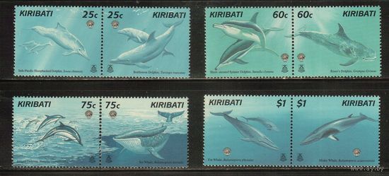 Кирибати-1998 (Мих.781-788) , ** , Морская фауна, Киты (полная серия)