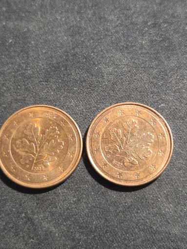 Германия 5 евроцентов 2022 G F