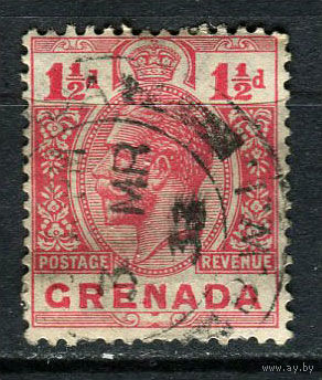Британские колонии - Гренада - 1921/1931 - Георг VI 1 1/2P - [Mi.87] - 1 марка. Гашеная.  (Лот 49EW)-T25P3
