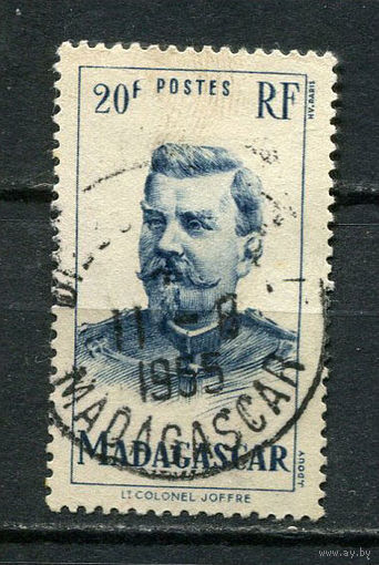 Французские колонии - Мадагаскар - 1946 - Маршал Жозеф Жоффр 20Fr - [Mi.404] - 1 марка. Гашеная.  (Лот 88Gi)-T2P36