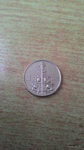 Латвия, 1 лат 2009. Рождественская ель.