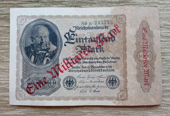 Werty71 ГЕРМАНИЯ 1 МИЛЛИАРД МАРОК 1923 банкнота 1000000000