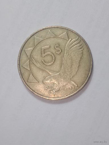 Намибия 5 долларов 2012 года .