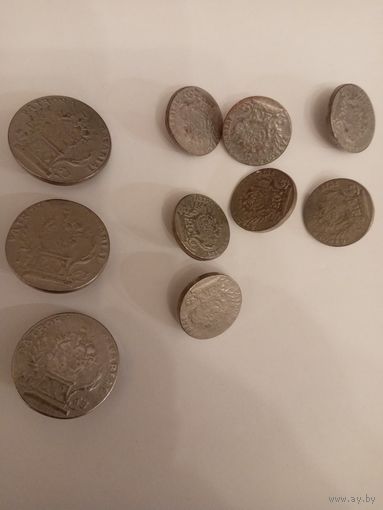 Пуговицы металлические копия монет крейцеров Бавария