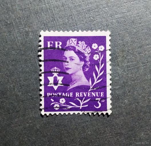 Марка Великобритания (Сев.Ирландия) 1958 год Королева