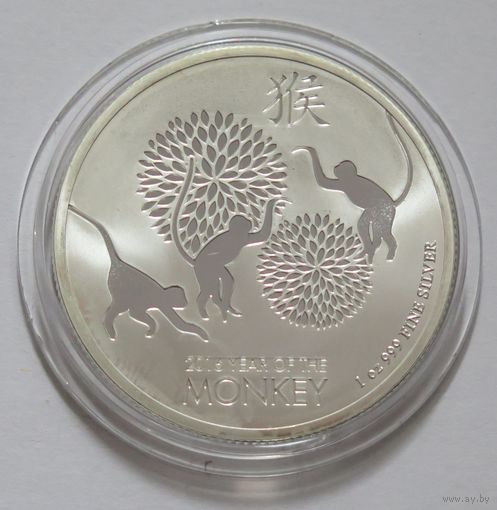 Ниуэ 2016 серебро (1 oz) "Лунар - Год обезьяны"