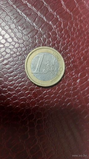 Монета 1 евро 2002г. Италия. Отличная!