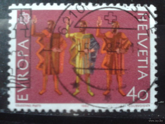 Швейцария 1982 Европа, исторические документы, фреска