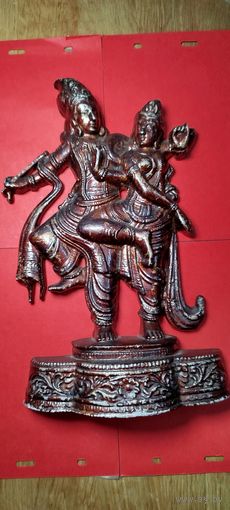 Статуэтка Буддистская Шива и Парвати. Металл. С рубля. Незаменимый Аксеессуар Духовно развитого Индивидуума.