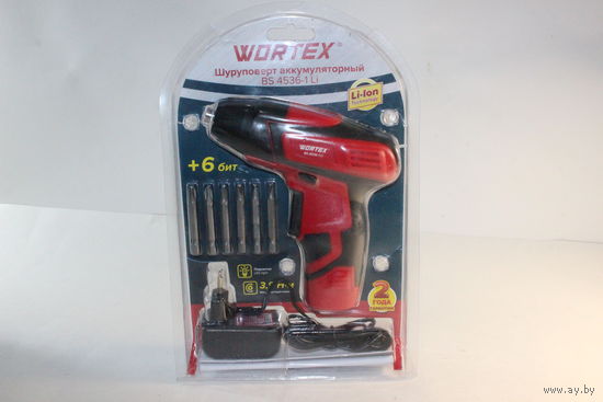 Электроотвертка Wortex BS 4536-1 Li BS45361Li0823 (с 1-им АКБ)