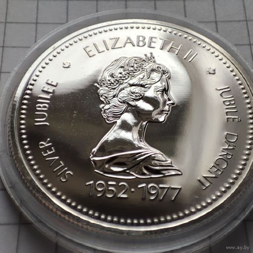 1 доллар Канады 1977 года. Серебрянный юбилей вступления на престол Королевы Елизаветы 2.