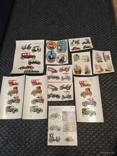 Переводные картинки (переснимки ) СССР, автомобили, корабли